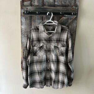 Men's Carhartt Long Sleeve Snap Button Collared Flannel  Shirt